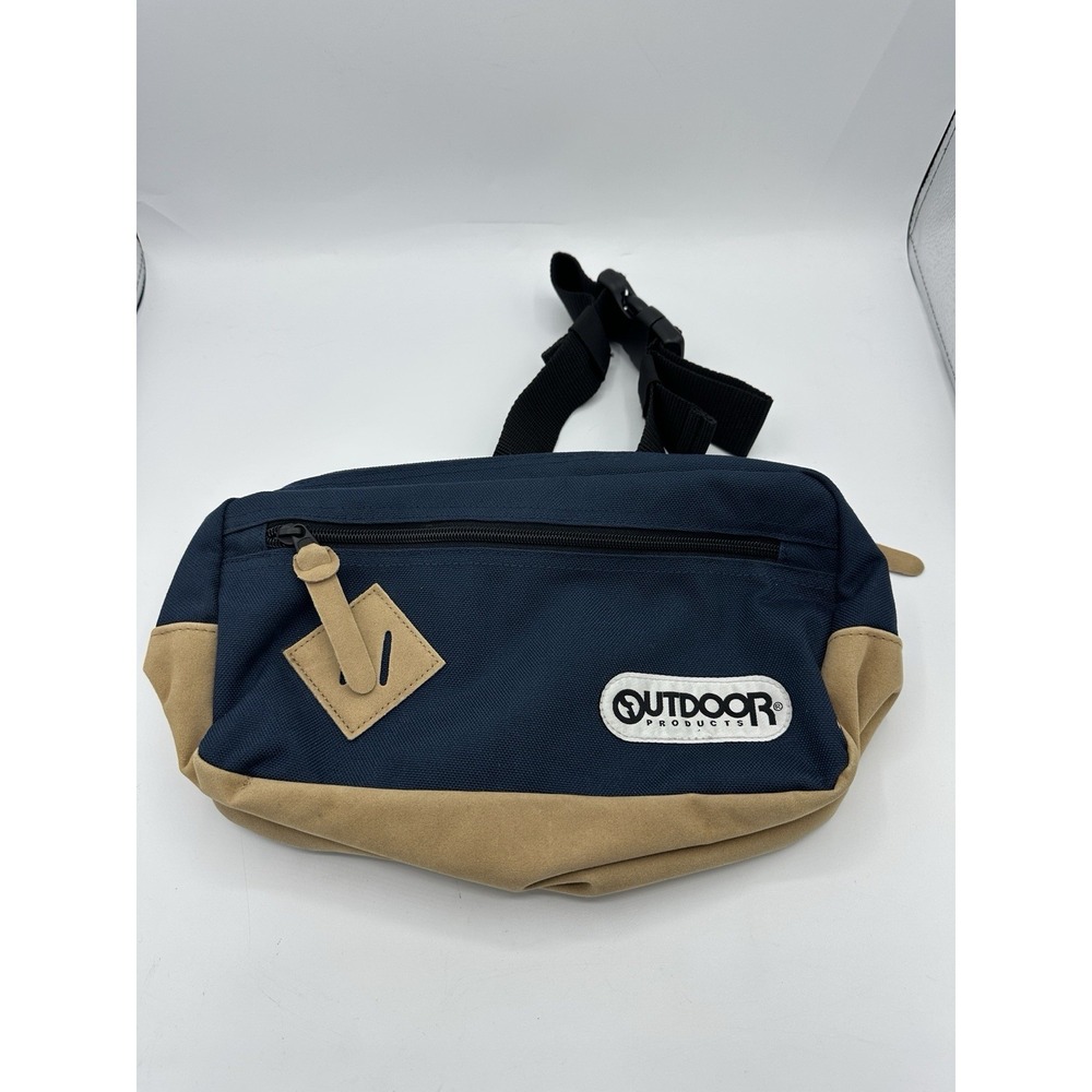 Outdoor Products Waist Pack Sling Bag Blue Tan Fanny Pack Crossbody Y2K